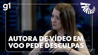 Mulher que gravou 'caso do assento no avião' diz que não conhecia envolvidos | FANTÁSTICO