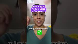 How to sync audio 🎙 to video 🎥 in #premierepro #videoeditingtips #premiereprotips #videoediting