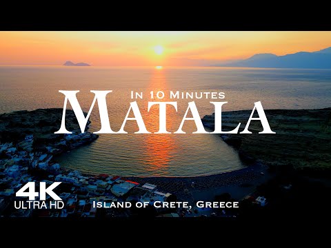 MATALA 🇬🇷 Μάταλα Drone Aerial 4K | Crete Κρήτη Ελλάδα Greece