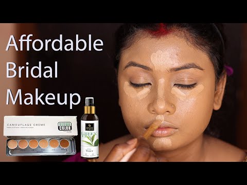 Affordable Bridal Makeup For Beginners/ Step By Step Bridal Makeup Tutorial / Summer Bridal Makeup