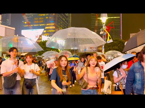 Shibuya walking Tour in the Rain. # Rainy Night View of Shibuya. Japan.