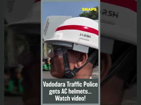 Vadodara Traffic Police gets AC helmets! #viralvideos