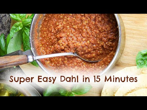 Super Easy Red lentil Tomato Dahl Recipe - Vegan