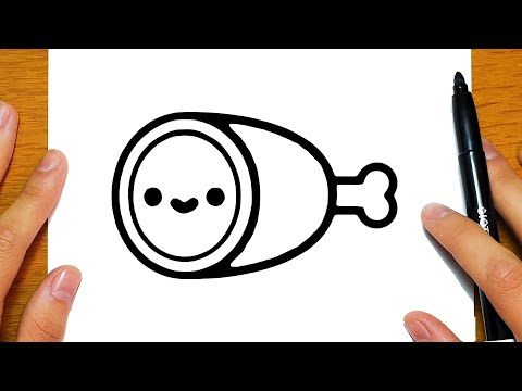 HOW TO DRAW A CUTE HAM | Easy drawings