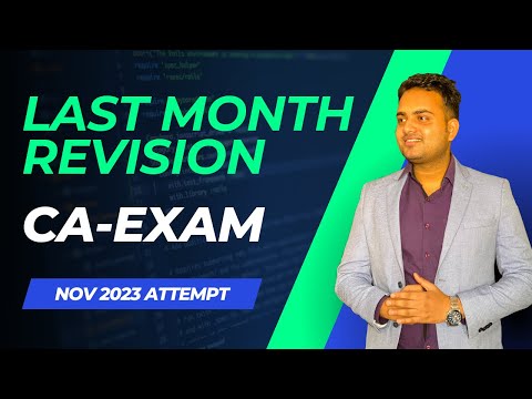 Last month revision strategy| Must watch if want to clear Nov 2023 exam