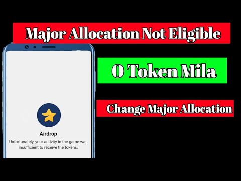 Major Allocation Unfortunately Your Activity iIn The Game Was Insufficient To Receive The Token