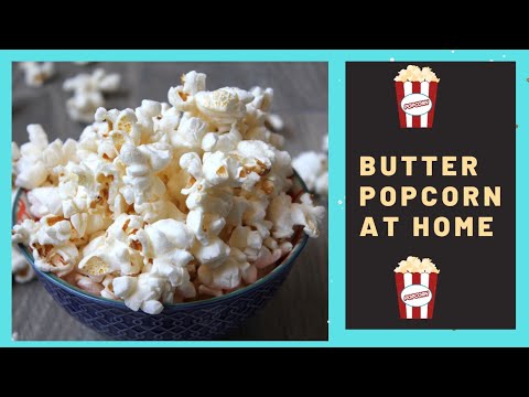 BUTTER POPCORN IN PAN#popcorn #butter #homemade