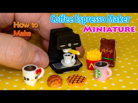 Coffee Espresso Maker DIY Realistic Miniature for DollHouse