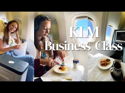 KLM BUSINESS CLASS TRANSATLANTIC FLIGHT: WARSAW to AMSTERDAM to TORONTO