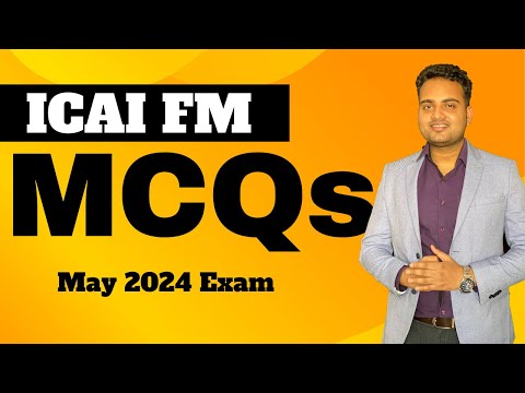 Financial management ICAI MCQs for may 2024 Exam| FM Important MCQs