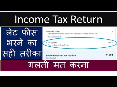 how to pay late fees/penalty  us 234f for Income tax return 2022-23 | Income Tax Payment