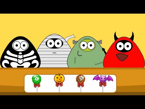 POU HALLOWEEN GAMES | Pou Vlogs