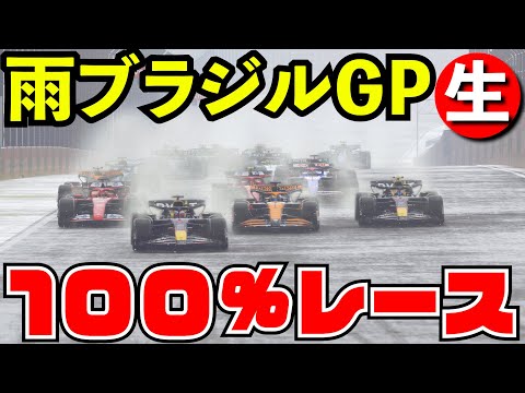 【リアルF1完全再現】豪雨ブラジルGP 100%レース【生放送】【F1 24】