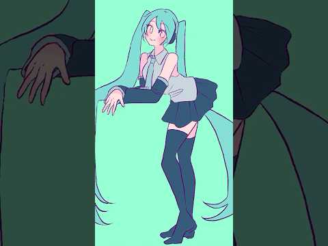 ほぼ1時間で初音ミクを描く。#イラストメイキング