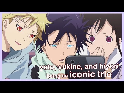 yato, yukine, and hiyori being an iconic trio