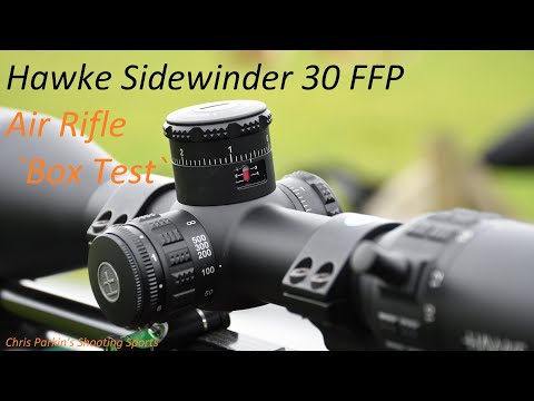 NEW Hawke Sidewinder 30 FFP box test with Weihrauch HW100 and