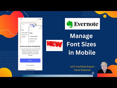 Evernote’s New Mobile Font Size Settings