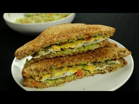 HEALTHY BREAKFAST RECIPES !!! No Cheese, No mayo AVOCADO SANDWICH 👌👌 Diet recipes #diabeticrecipes