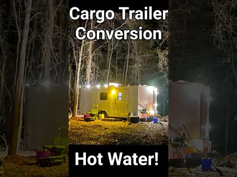 Cargo Trailer Hot Shower #cargotrailer #camperconversion  #camping