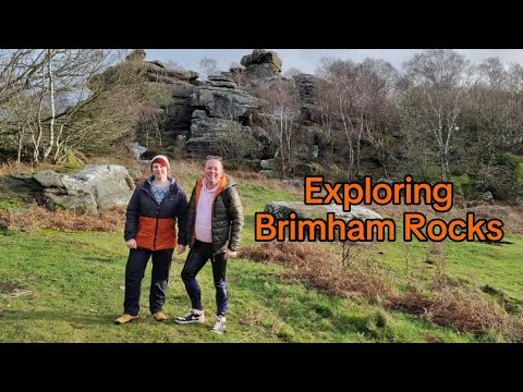 Exploring Brimham Rocks. Harrogate. North Yorkshire.