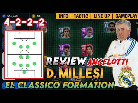 D. MILLESI 4222 MANAGER REVIEW | NEW REAL MADRID MANAGER | PES 2021 MOBILE