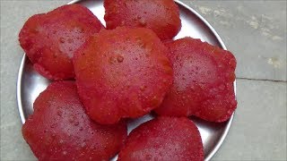 Poori Recipe-Beetroot Poori Recipe-Beetroot Puri Recipe by Healthy Food Kitchen