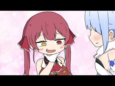 【手描き】ぺこらはね、胸が美味しそうだなって【宝鐘マリン/兎田ぺこら/ホロライブ/切り抜き漫画】