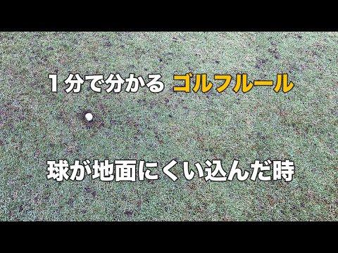 １分で分かるゴルフルール｜球が地面にくい込んだ時