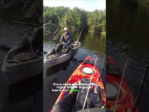 Net MALFUNCTION with a Big Smallmouth #beginnerfishing #kayakfishing  #fishing #shorts