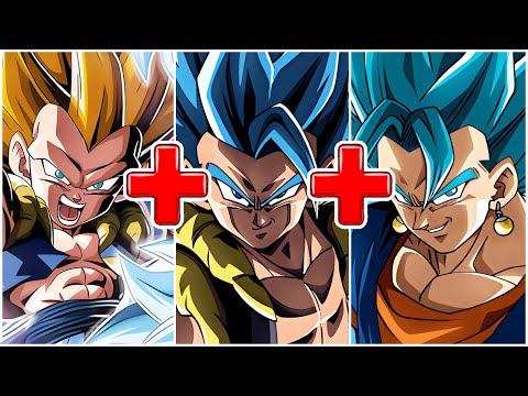 100% LR SSJ3 GOTENKS + EZA LR VEGITO BLUE + EZA LR GOGETA BLUE! Dragon Ball Z Dokkan Battle