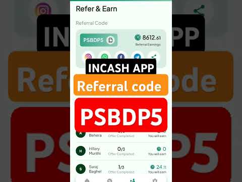 Incash App Referral Code | Incash App Referral Code 2024