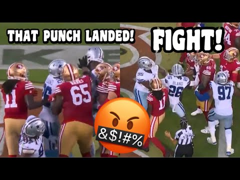 Cowboys Vs 49ers FIGHT 🤬 (Punches Thrown) Cowboys vs 49ers 2023 NFL Week 5 highlights