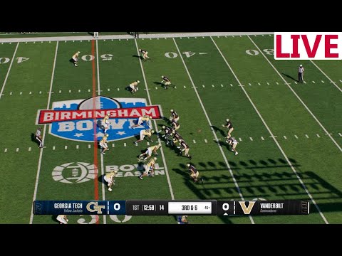 🔴LIVE 🔴Georgia Tech Yellow jackets VS Vanderbilt Commodores/ NCAA College Football/