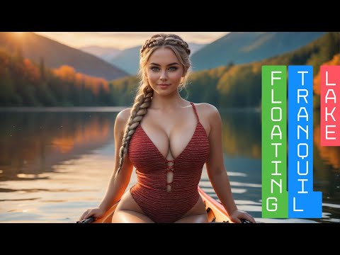 Al Art video | Kayak Floating on a Tranquil Lake | [4K] AI ART Lookbook Model