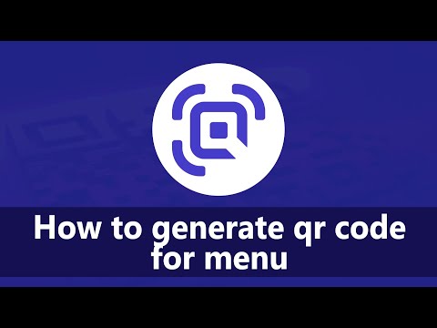 How to generate QR code for menu