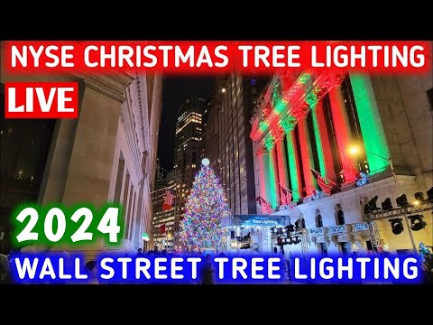 🎄 New York Stock Exchange Christmas Tree Lighting with Darlene Love NYC LIVE Wall St Tree Lighting