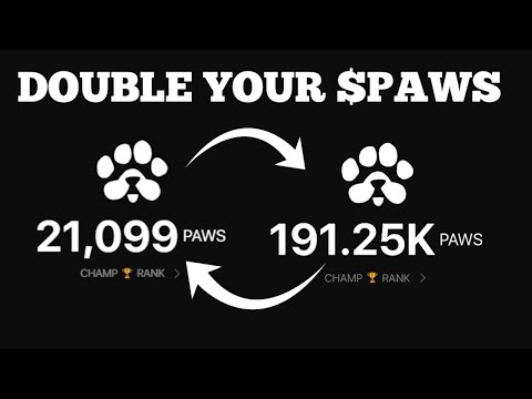 PAWS Airdrop Withdrawal - Double Your PAWS Balance | Connect Your Ton Wallet For Withdrawal