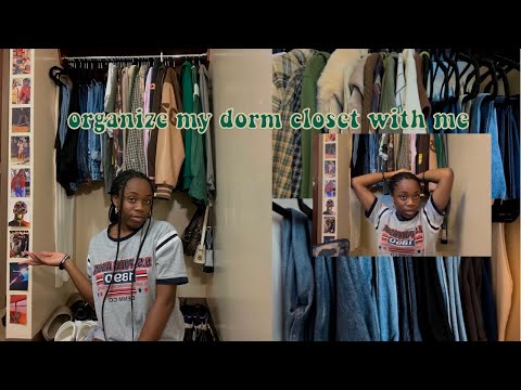 COLLEGE MOVE-IN: REORGANIZING MY DORM CLOSET #college  #backtoschool #winterbreak