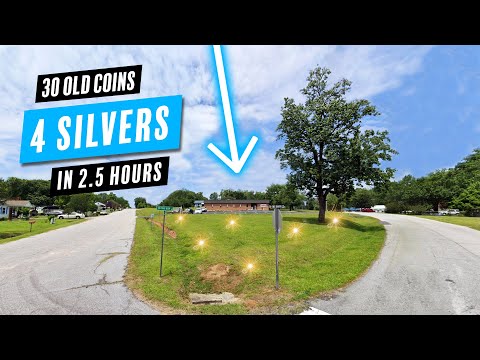 Quick 2.5 Hour Metal Detecting Hunt Produces 30 OLD COINS & 4 SILVERS!!!