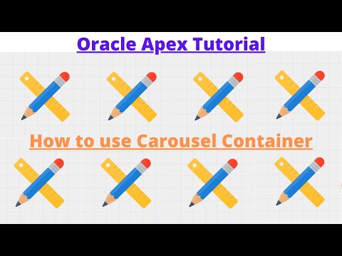 How to use Carousel Container||Oracle Apex||Image Slider