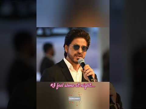 I feel Alone at Night Motivational Speech by Shahrukh Khan #motivation #shorts #srk #viral #reels