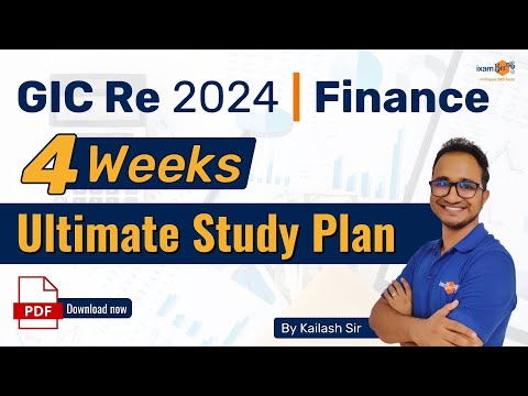 GIC Finance 2024 || Study Guide || Ultimate 4-Weeks Study Plan || By Kailash Sir