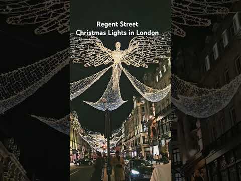 Regent Street,Christmas Lights in London 2024. #regentstreet #london #christmaslights