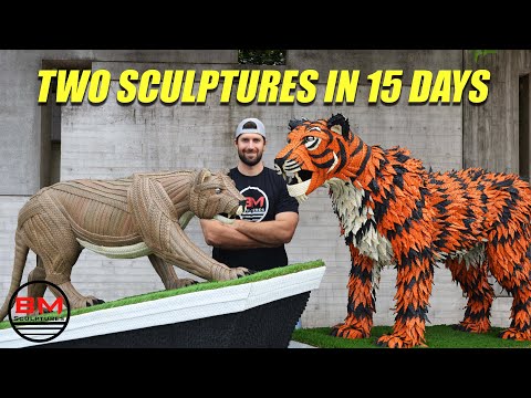 2 LIFE SIZE Sculptures in 15 DAYS  for the Goodyear Cotton Bowl.