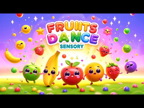 ✨ Cartoon Fruits Dance Sensory for Kids | Veggie Stream & Summer Dance Party