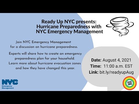 Ready Up NYC: Hurricane Preparedness Webinar | August 2021