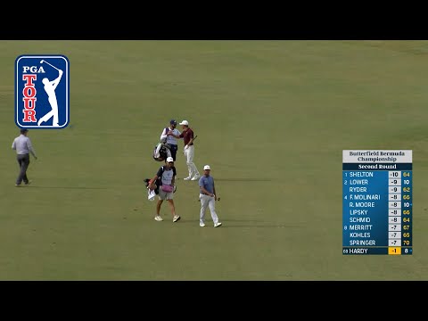 Nick Hardy dunks it for INCREDIBLE albatross at Butterfield Bermuda