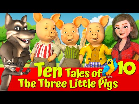 🔴Three Little Pigs and The Big Bad Wolf 🐷🐺 🔴 Ten Animated Fairytales for Kids💥