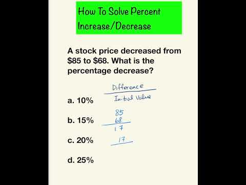 How To Solve Percent Decrease | Math Problem