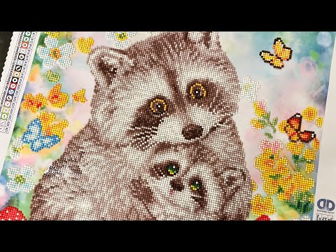 Completed Sweet Racoons #allpetals24 | DIAMOND DOTZ